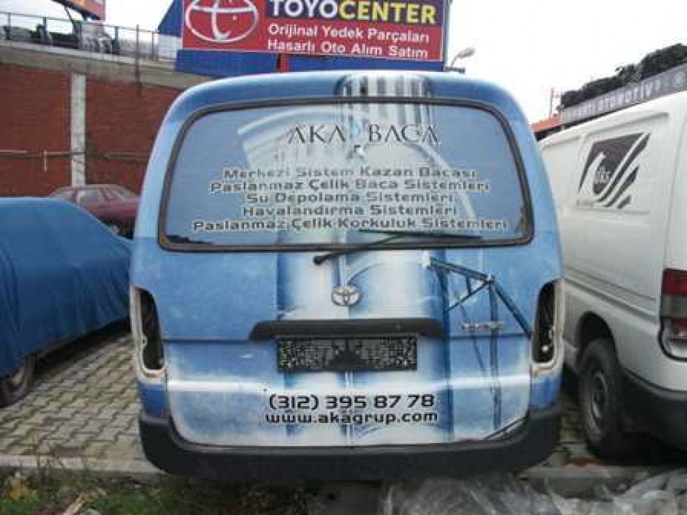 Toyota Hi-Ace Sağ Sürgülü Kapi Beyaz Araç Üstünden